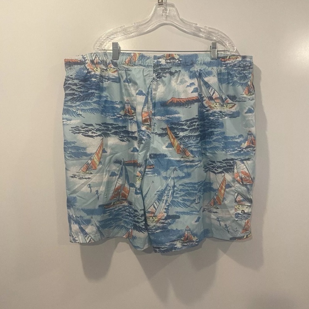 NWT CROFT & BARROW Nautical Print Swim‎ Trunks Board Shorts Mens 3XB - Picture 2 of 6